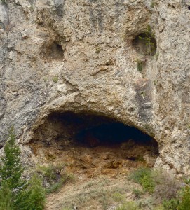 This naturally-formed face in the limestone cliffs above Upper Holton Lake reminded of a certain basketball parent in Walden, Colorado.